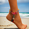 Alloy & Natural Shell Charm Anklets WG37F25-06-1