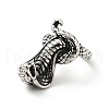 316 Stainless Steel Snake Finger Ring RJEW-C030-05E-AS-3