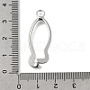 Brass Ice Pick Pinch Bails KK-P306-12E-P-3