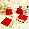 Beebeecraft Rectangle Velvet Jewelry Pouches Bags TP-BBC0001-09B-01-4