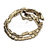 Electroplated Non-magnetic Synthetic Hematite Beads Strands G-G089-B02-03-2
