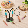  20Pcs 10 Styles Transparent Resin & Walnut Wood Big Pendants RESI-TA0001-59-7