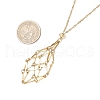 304 Stainless Steel Empty Macrame Pouch Pendant Singapore Chain Necklace Making NJEW-JN05283-03-4