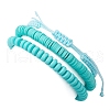 3Pcs 3 Styles Synthetic Moonstone & Hematite Starfish Stretch Bracelets Set BJEW-JB10033-5