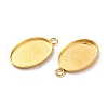Ion Plating(IP) 304 Stainless Steel Pendant Cabochon Settings X-STAS-F167-12G-3