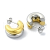 Ion Plating(IP) 304 Stainless Steel Ring Stud Earrings EJEW-C071-03GP-2