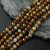Natural Agate Round Beads Strand G-L084-6mm-04-1