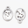 Tibetan Style Alloy Kitten Pendants X-TIBEP-R219-AS-LF-2