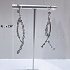 Exaggerated Clear Cubic Zirconia Tassel Dangle Earrings RO8227-6-2