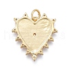 Brass Micro Pave Clear Cubic Zirconia Pendants ZIRC-M108-29-3