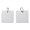 Anti-Tarnish 304 Stainless Steel Stamping Blank Tag Charms STAS-I311-28P-1