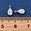 925 Sterling Silver Pave Clear Cubic Zirconia Charms STER-D306-04S-01-4