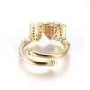 Adjustable Brass Micro Pave Cubic Zirconia Finger Rings RJEW-L086-01G-3