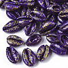Spray Painted Natural Cowrie Shell Beads X-SSHEL-R047-03-A05-1