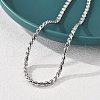 304 Stainless Steel Rope Chain Necklaces for Women NJEW-Q026-02P-4