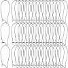 SOFPLATE 120Pcs 304 Stainless Steel Hoop Earrings Findings Kidney Ear Wires STAS-SP0001-32C-P-1