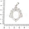 Brass Pendant Cabochon Settings KK-S521-15P-3