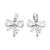 Brass Micro Pave Cubic Zirconia Pendants KK-P271-06P-C-1