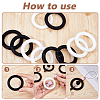 DICOSMETIC 10Pcs 2 Colors Ring Silicone Beads SIL-DC0001-79-4