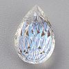Embossed Glass Rhinestone Pendants GLAA-J101-05A-001SI-3
