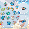   40Pcs 20 Styles Glass Cabochons GGLA-PH0001-61-6