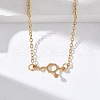 304 Stainless Steel Chemical Symbol Pendant Necklaces NJEW-Z073-03G-02-1