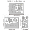 3Pcs 3 Styles Grass Theme Carbon Steel Cutting Dies Stencils DIY-WH0309-2029-6