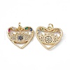 Brass Colorful Cubic Zirconia Pendant KK-E068-VA184-2-1