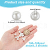 HOBBIESAY 2 Strands Baking Painted Pearlized Glass Pearl Round Beads Strands HY-HY0001-05-2