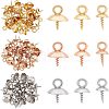 Unicraftale 90Pcs 9 Style 304 Stainless Steel Peg Bails Pendants STAS-UN0026-41-1
