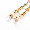 Handmade Brass Enamel Link Chain Eyeglasses Chains AJEW-EH00364-5