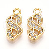 Brass Micro Pave Cubic Zirconia Charms KK-N261-104I-G-1