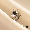 Stylish 304 Stainless Steel Enamel Cuff Ring RR1427-1-1