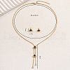 Stainless Steel Shell Heart Flower Fan Tassel Jewelry Set for Women XK7928-3-2