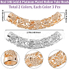 Beebeecraft 6Pcs 2 Colors Brass Tube Beads KK-BBC0014-58-2