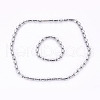 Non-magnetic Synthetic Hematite Jewelry Sets SJEW-G074-02P-1