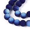Frosted Opaque Glass Beads Strands GLAA-T032-P8mm-MBB03-3