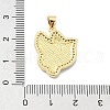 Brass Micro Pave Clear Cubic Zirconia Pendants KK-A221-15B-G-3