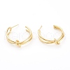 Brass Stud Earrings EJEW-Z007-02G-4