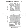 2Pcs 2 Styles Carbon Steel Cutting Dies Stencils DIY-WH0309-637-6