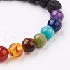 Natural & Synthetic Mixed Stone Stretch Bracelets X-BJEW-JB03603-3