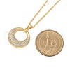 Brass Micro Pave Cubic Zirconia Pendant Necklaces for Women NJEW-U020-01G-01-5