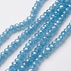 Electroplate Glass Beads Strands EGLA-F124-PL-B02-1