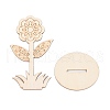 DIY Unfinished Wood Flowers Cutout WOOD-P017-06-2