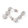 Rack Plating Brass Micro Pave Cubic Zirconia Stud Earrings EJEW-I304-10P-06-2