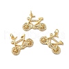 Rack Plating Brass Pave Cubic Zirconia Pendants KK-O142-21G-1