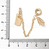 Brass Micro Pave Clear Cubic Zirconia Cable Chain European Beads KK-G531-07C-G-3