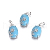 Synthetic Turquoise Pendants G-L512-I14-1