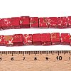 Dyed Synthetic Imperial Jasper Beads Strands G-T139-8x8-38B-5