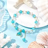 4Pcs 4 Colors Brass Glass Beads Stretch Bracelets BJEW-JB11769-4
